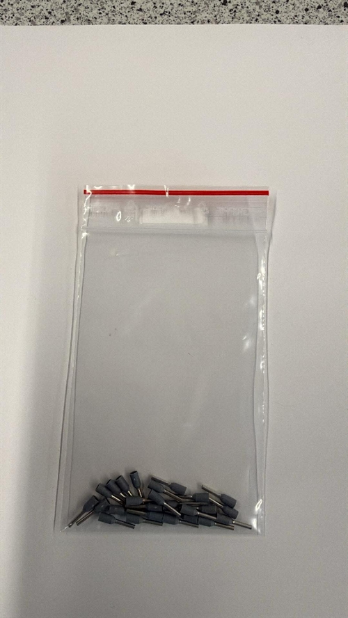 K8100RT terminalrør, Røde, 1,0mm2, 100 stk